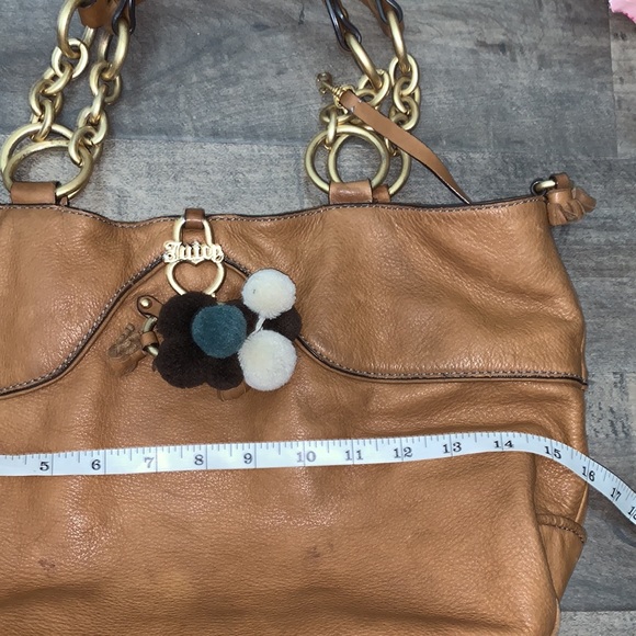 VINTAGE JUICY COUTURE BROWN LEATHER PURSE - Picture 9 of 10